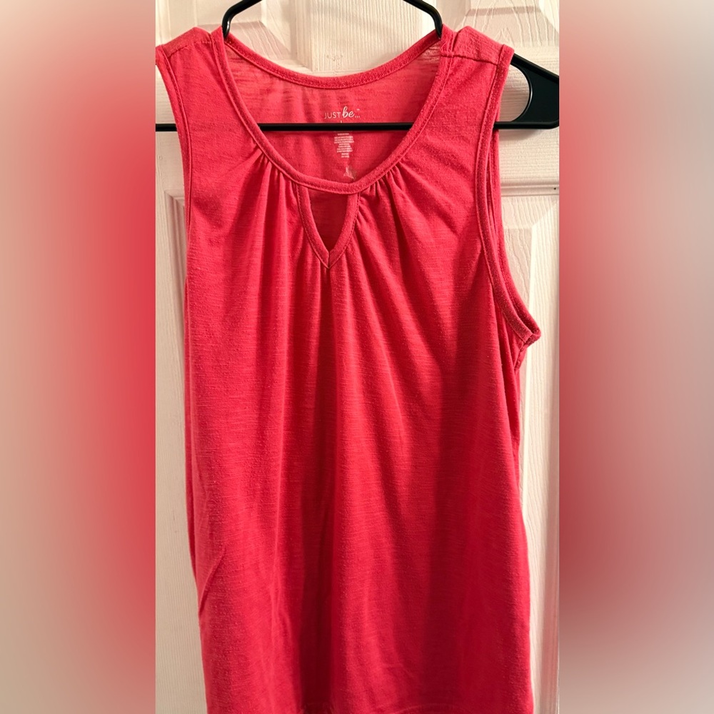 Just Be Vibrant Pink Sleeveless Tank Top Womens size larger